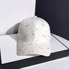 Women Fashion Baseball Cap Shiny Rhinestone Flower Embroidery Peaked Hat Casual Outdoor Girl Sunscreen Caps
