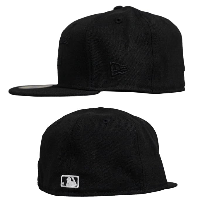 New Era TONAL SCRIPT 59FIFTY Cap, Unisex, Men's and Women's, Size 57.7 cm, Standard, Black [Parallel Import]