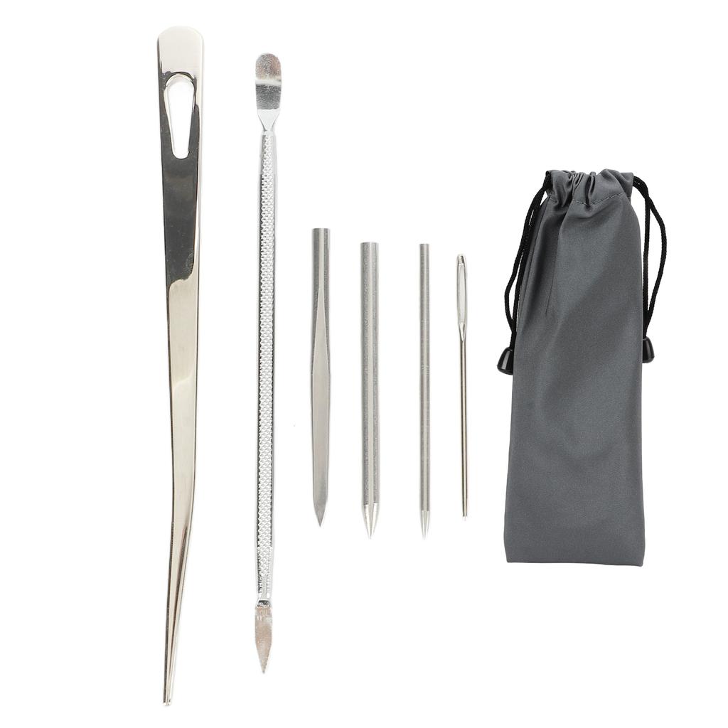 6 Szt. Zestaw Igieł do Paracordu Stal Nierdzewna Igły do Szycia i Sznurowania Paracordu Narzędzie Pomocnicze do Robienia na Drutach