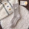 Women'S Autumn And Winter Thick Socks With Warm Midsole Cute And Fashionable Solid Color Sweat Absorbing And Odor Proof Socks