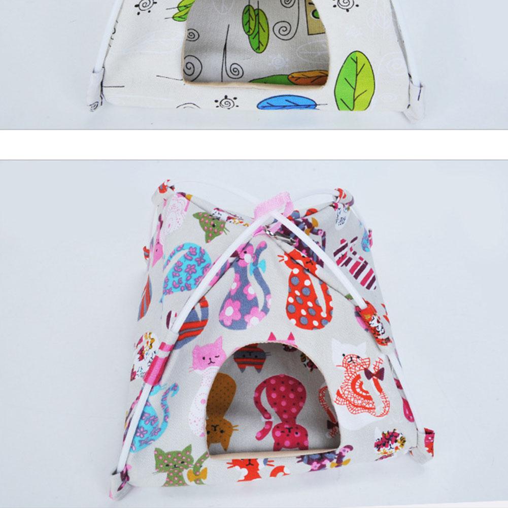 Haustierhaus Kleintiere Leinwandzelt Vogel Hamster Hängematte Hängendes Nest Bedrucktes Bett