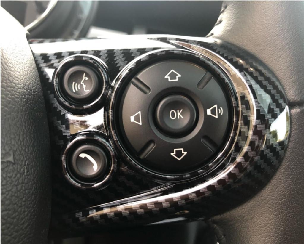 SAGGU Carbon Fiber Steering Wheel Trim Cover for BMW Mini Cooper F54 F55 F56 F57 F60 Style (Color A)