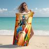 Beach Towel with Superthings3 Pattern - soft,absorbent,machine washable Lightweight&Modern,swimming,Travel Essentials