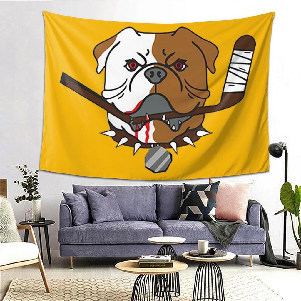 SHORESY Sudbury Bulldogs Logo Wandteppich Dekor Kunst Ästhetische Wandteppiche für Wohnzimmer Schlafzimmer Zuhause Wandtuch Wandbehang