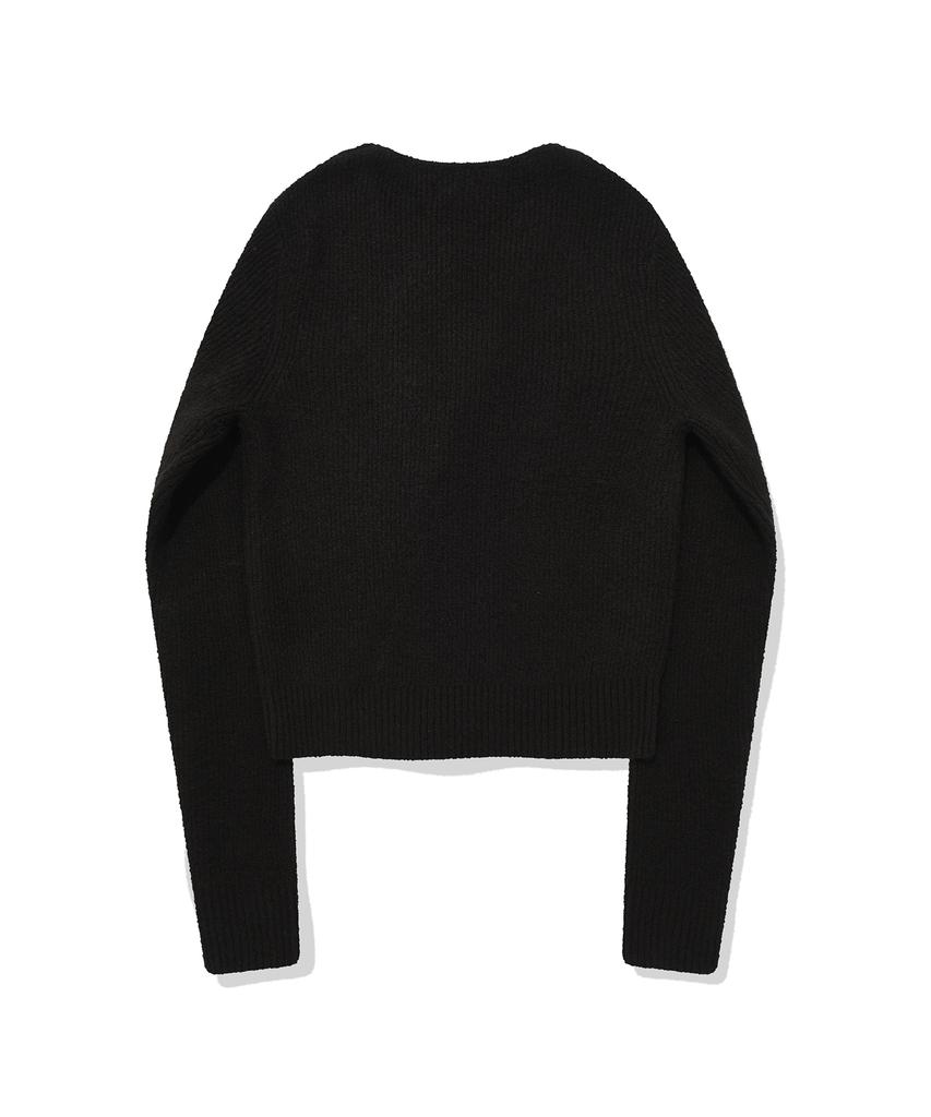 FALLETT Slit Button Knit Black