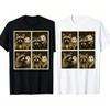 Vintage Raccoon Family Four Photo Collage Art Graphic T‑Shirt SIZE S‑5XL