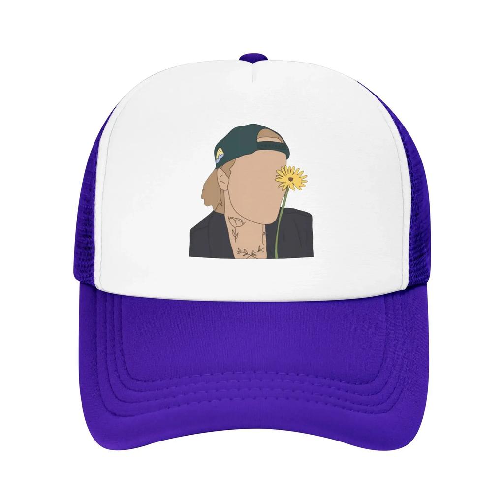 Handsome Bieber With Flower Make You Crazy Hiking Mesh Baseball Caps Women Men  Printing Female Beach Dad Hats Peaked Cap