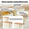 Stackable Home Storage Container Cream Design Dustproof Lid Storage Container For Clothes Toy Organization