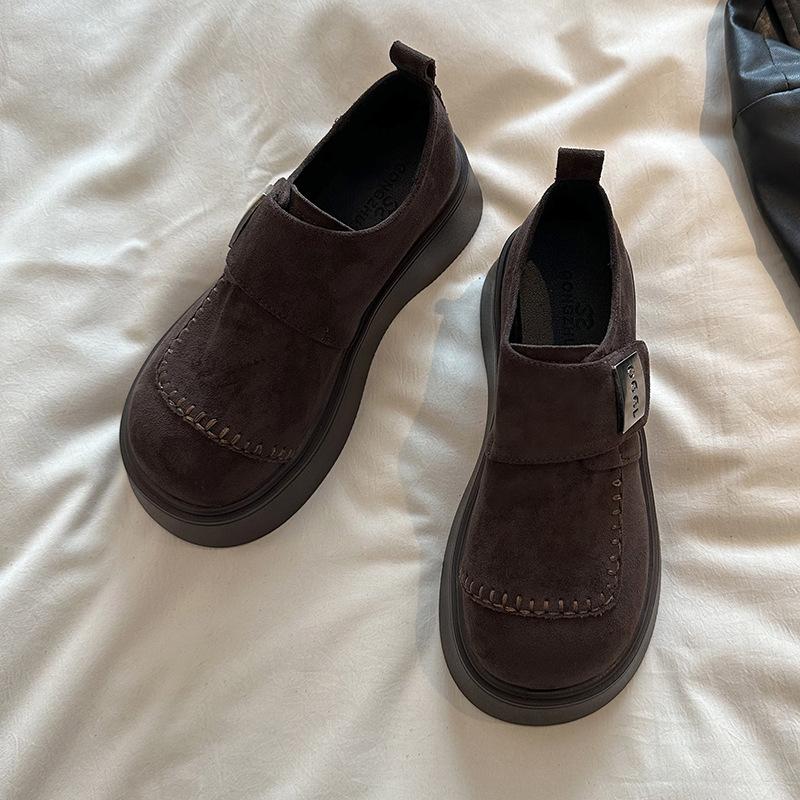All-inclusive women's spring new platform muffin women's shoes fashionable British loafer small leather shoes