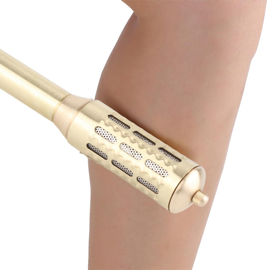 Großer Messing Moxa Rollenbrenner Moxibustionstherapie Massagestab Meridian Kollateral Stimulation