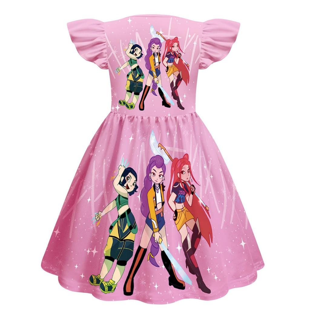 Girls Witch  Girls Flying Sleeves Children's Dress Children's A-line Skirt