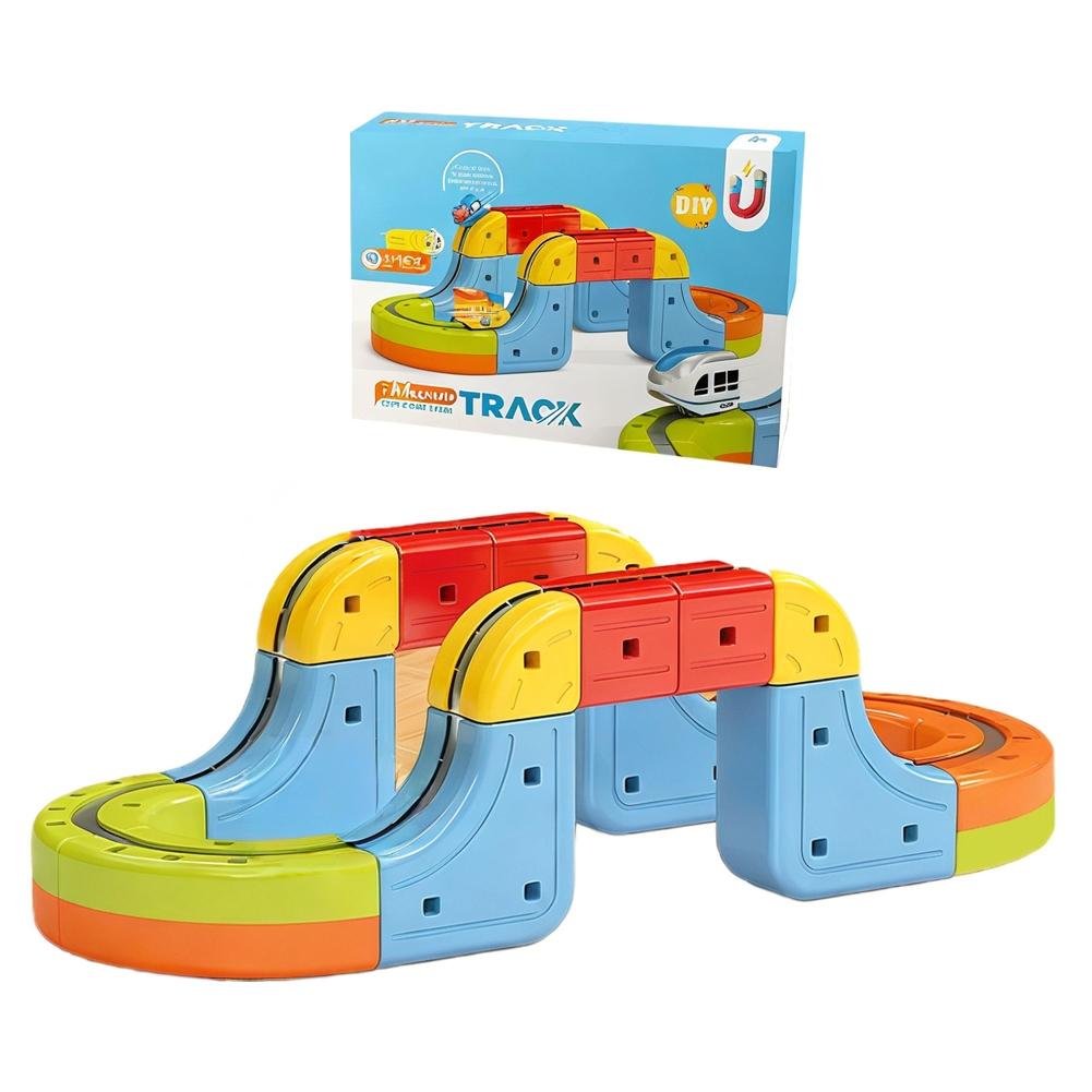 Magnetic Track Train Toys Building Blocks Set For Kids DIY Cube Magnetic Anti-gravity Levitating Train STEM Toy Boys Xmas Gift