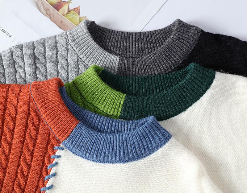 2024 Winter Men's Fleece Sweater: Japanese & Korean Style Knitwear