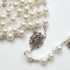 8mm Prayer Beads Rosary Necklace Mary Jesus for Cross Pendant Catholic Necklaces Religious Jewelry Women Charm Gifts