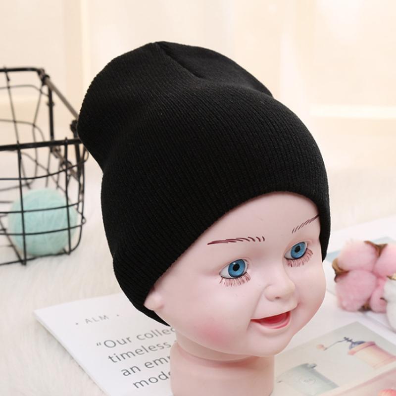 Wzcx Solid Color Korean Version Baby Boys Girls Hats Keep Warm Candy Colors Elasticity Children'S Knit Cap Beanie Hat