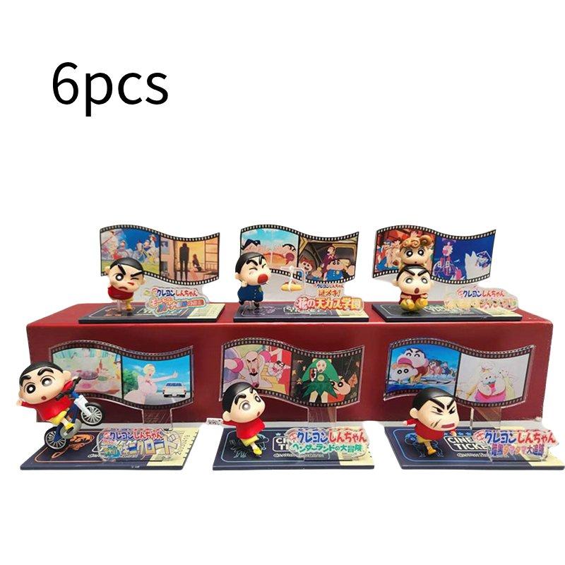 

Мелки 6 шт. Шин-чан в бегущей позе Игрушка Подарок Настольное украшение Материал ПВХ