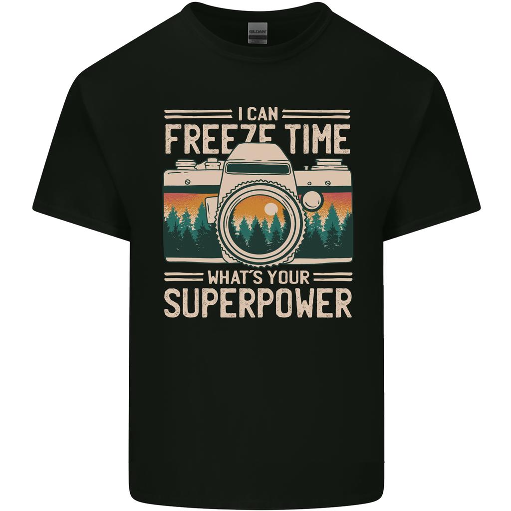 Freeze Time Photographer Photography Unisexs Light Cotton TShirt