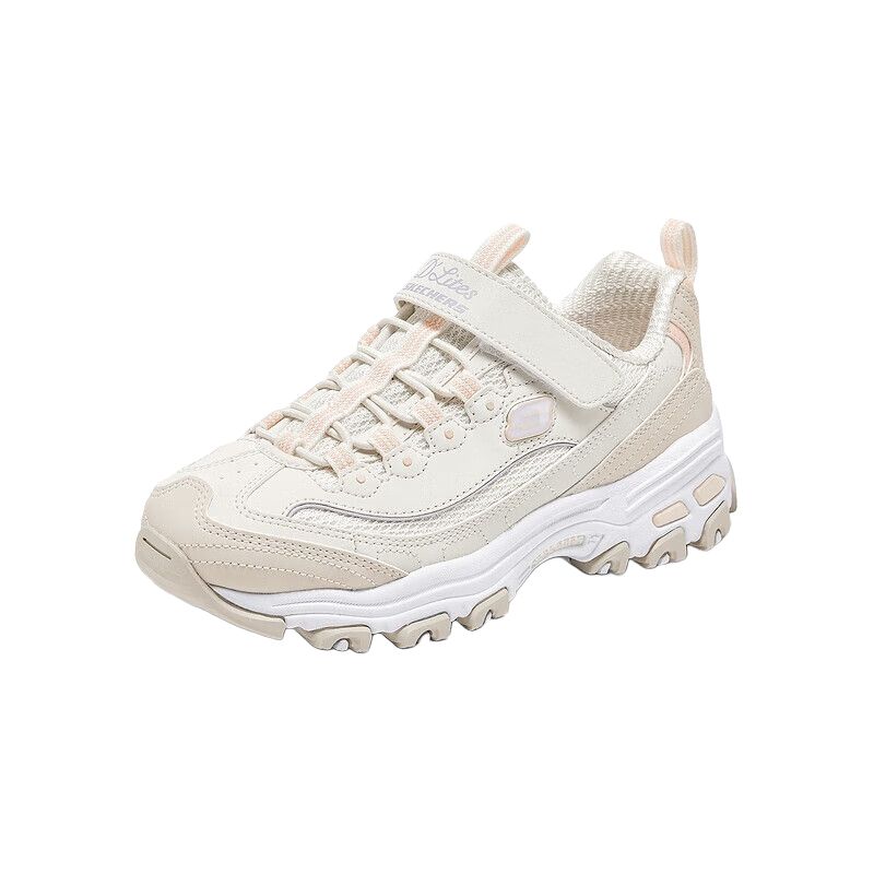 Skechers Kids Comfortable Shock Absorbing Support Low Top Casual Shoes Kids Sneakers Natural Multicolor 319062L-NTMT