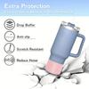 2PCS Silicone Boot Bottom Sleeve Cover for Stanley 40oz Tumbler Quencher Adventure and Ice Flow Flip 30 Oz 20 Oz Water Bottle Cup Holders 5