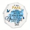  Italian Acrylic Sign - 'to My Dad' Bilingual Love Message, Contemporary Farmhouse Table Decor for Home & Living Room, Father's Day Gift 