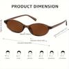 2pcs Plastic Frame Metal Hinge Vintage Oval Small Unisex Glasses for Men Women Hiking Street Pography Casual