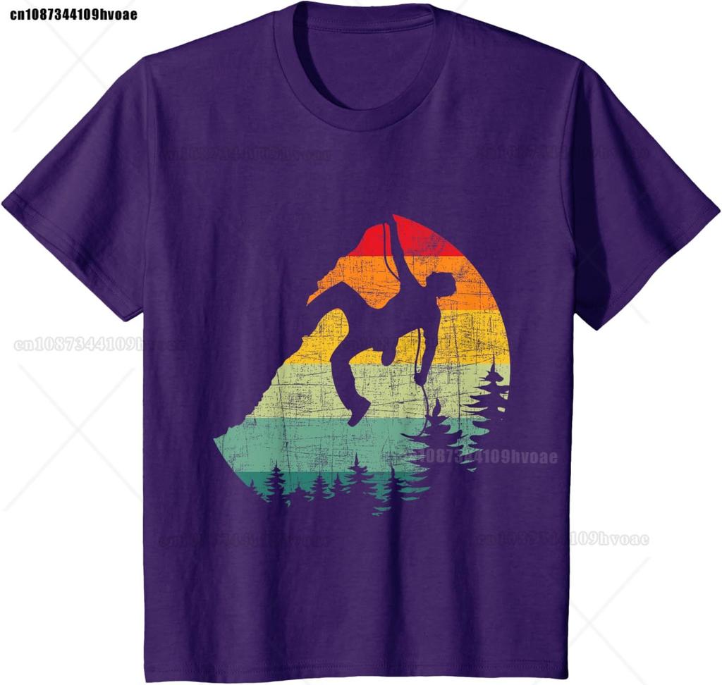 Retro Vintage Mountain Climber Rock Climbing Bouldering TShirt