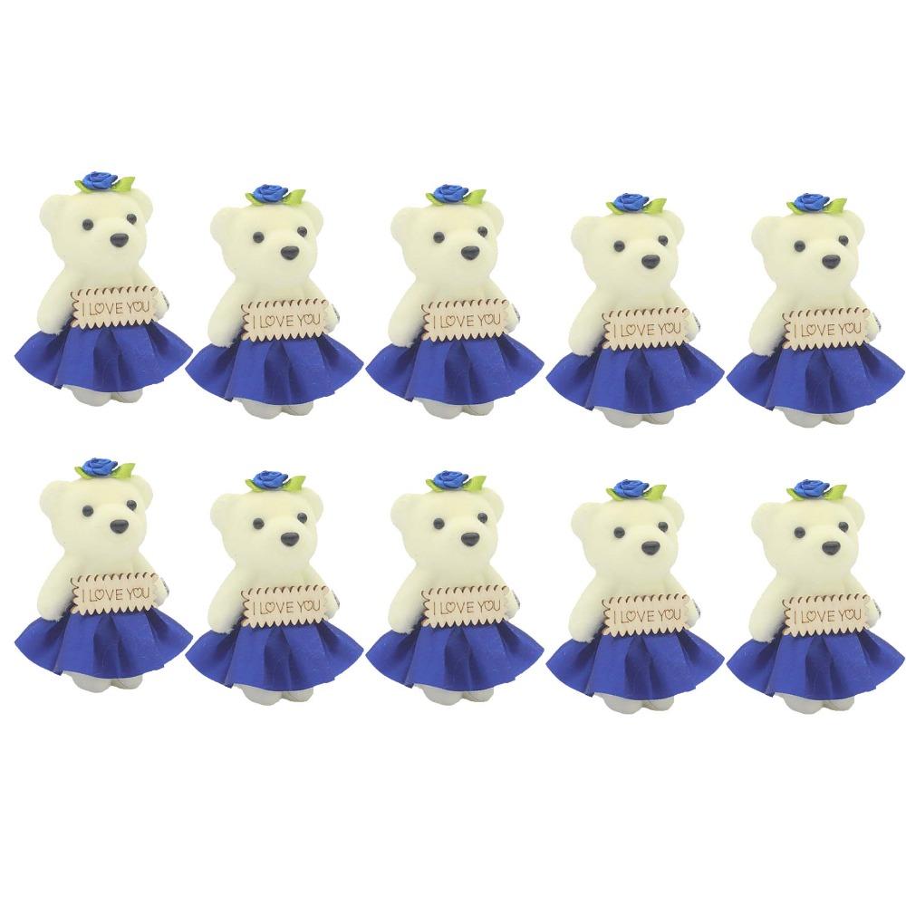 10 adet/takım Peluş Bebek Ayı Peluş Köpük Oyuncaklar Köpük Ayı Karikatür Buket Bebek Sevgililer Günü