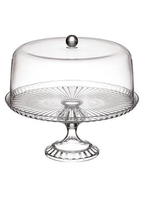 Suporte para Bolo CB JAPAN com Tampa Cúpula [Tamanho 8] Suporte para Bolo e Cúpula de Plástico Transparente L UCA