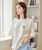 Bajal Vz 3D Logo Short Sleeve T-Shirt Cream