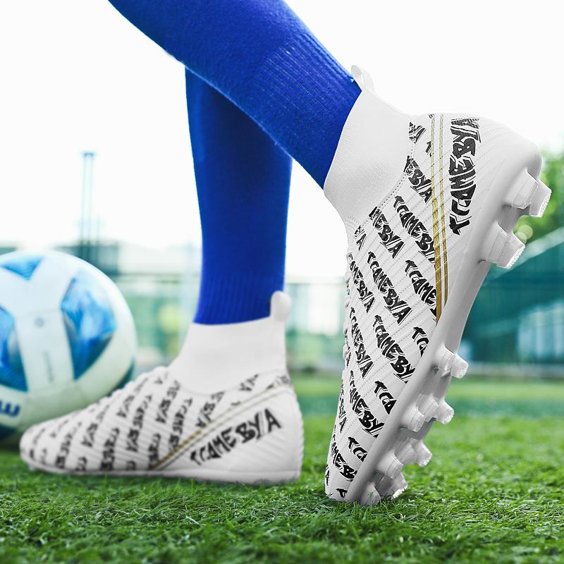 31-48 Dětské fotbalové boty Vysoké pánské sportovní kopačky s dlouhými nehty Velké sportovní kopačky pro mládež