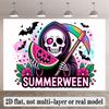 Halloween Backdrop Summerween Polyester Party Wall Decor