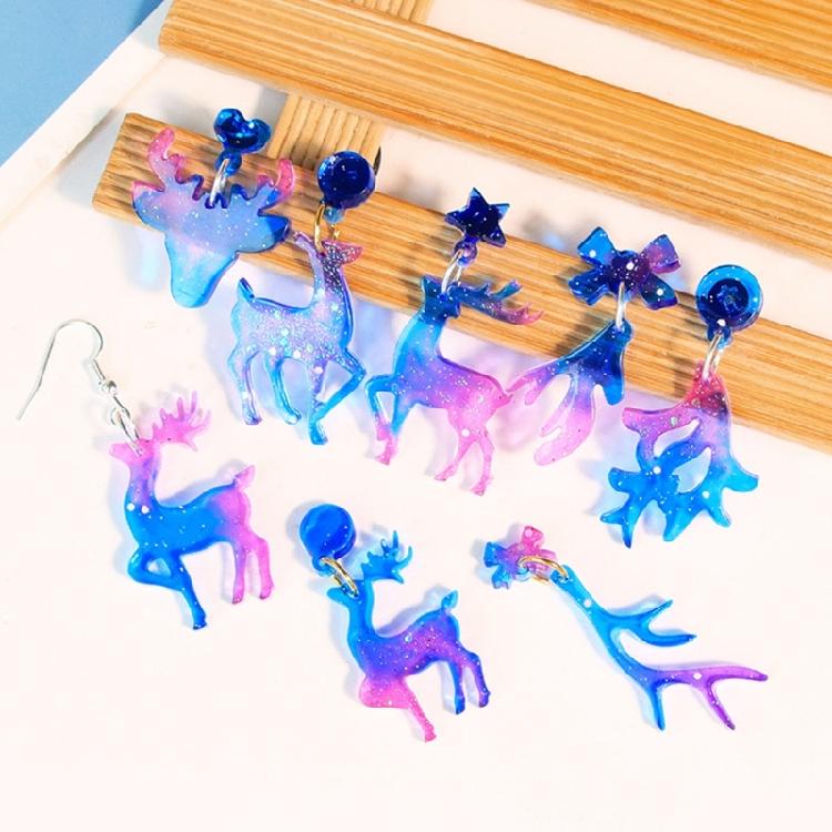 Seasonal Earring Creation Silicone Molds Handcraft Silicone Molds for Christmas Earrings Portable DIY Ear Jewelry Tools