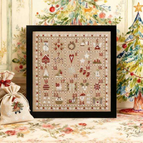 Weihnachts-Adventskalender Kreuzstich-Set 25 Tage Countdown bis Weihnachten Stick-Set Weihnachtsgeschenke für Erwachsene