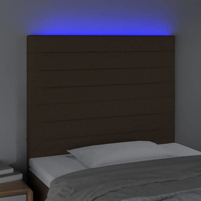 VidaXL LED Headboard Bedroom Furniture Single Bed Accessory Headboard Interior Dark Brown 3122541
