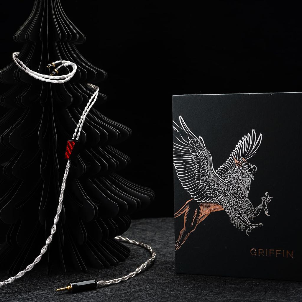 Effect Audio X HiFiGo GRIFFIN Earphone Copper IEM Cable with Replaceable ConX Connectors Cable, 4-Wire High-Purity Silver-Plated (2.5mm)