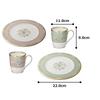 Noritake Mug & Plate (Color-Changing Pair Set) Mug: 285cc, Plate: 22cm, Yoshino: 2 Mugs, 2 Plates, Green and Pink Bone China, M1009/9983-57
