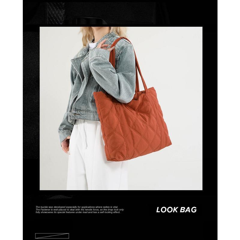 Ladies' Large Capacity Casual Nylon Cloth Shoulder Bag, Minimalist Bag