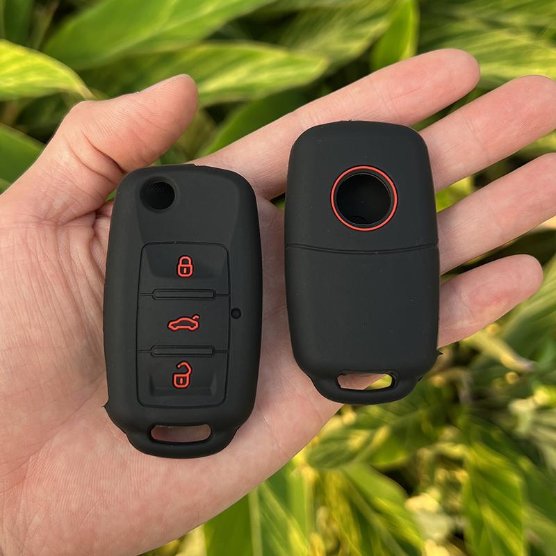 Silicone Car Key Cover Case for VW Volkswagen polo passat b5 Tiguan Golf T4 for Seat Leon Altea Ateca For Skoda Octavia Superb