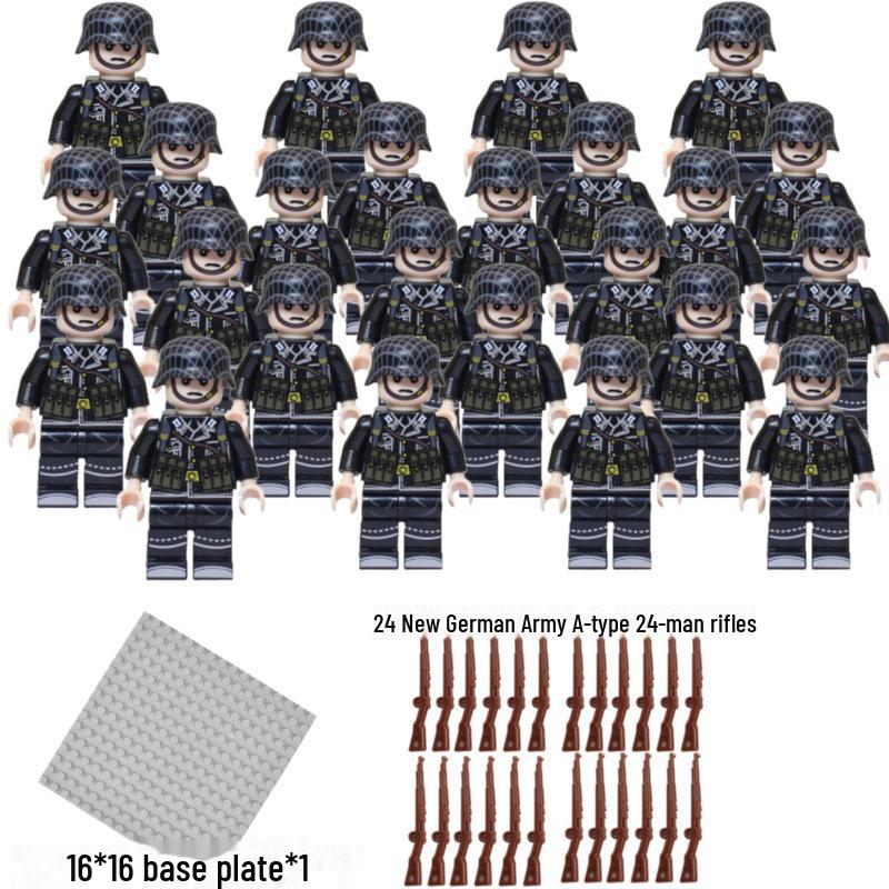 Eighth Route Army Minifigure Set: 24 Educational Assembly Building Blocks