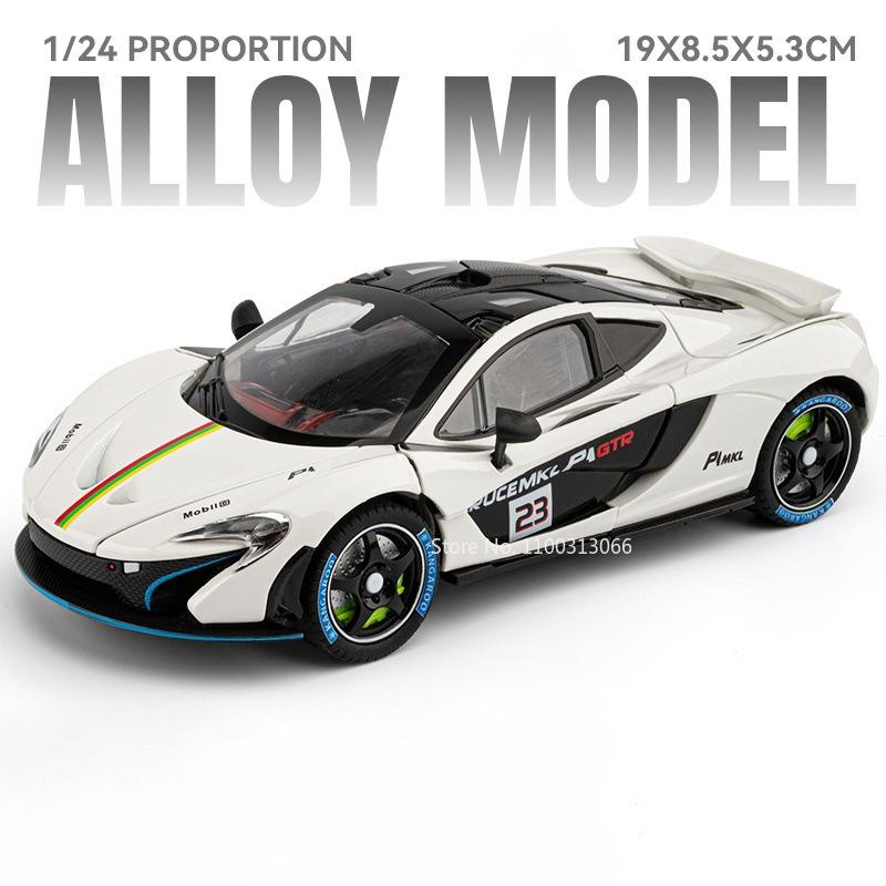 

1:24 P1 720S Sports Cars Models Toys Alloy Diecast Wheel Pull Back Miniature Vehicles Doors Opened Car for Kids Birthday Gifts