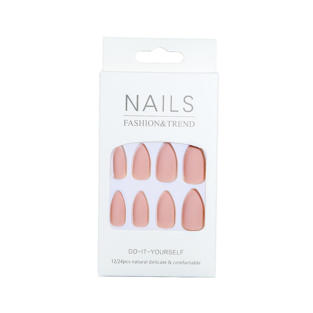 Unghie Finte a Mandorla con Punta Wearable Manicure Unghie Press-on Impermeabili Punte per Unghie Donna