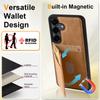 Luxury Back Leather Card Slots Stand Cover Case For Samsung S26 Ultra S25 Edge S24 S23 S22 Plus S21 FE A15 A16 A17 A34 A35 A36 A37 A54 A55 A56 A57 5G