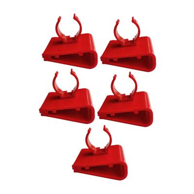 5Pcs Fish Tank Water Pipe Clamps,Water Pipe Fixing Clamps,Hose Clamp Adjustable Aquarium Tool Red Soft Tube Fixture Holders
