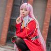 Darling In The Franxx 02 Zero Two Antrekk Rød Uniform Halloween Cosplay Kostyme