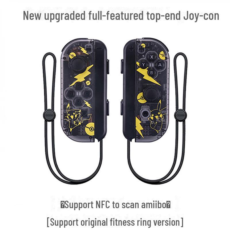 NS Switch JoyCon Bluetooth Controller with Left/Right Handles, Remote Wake-Up, and Hand Strap