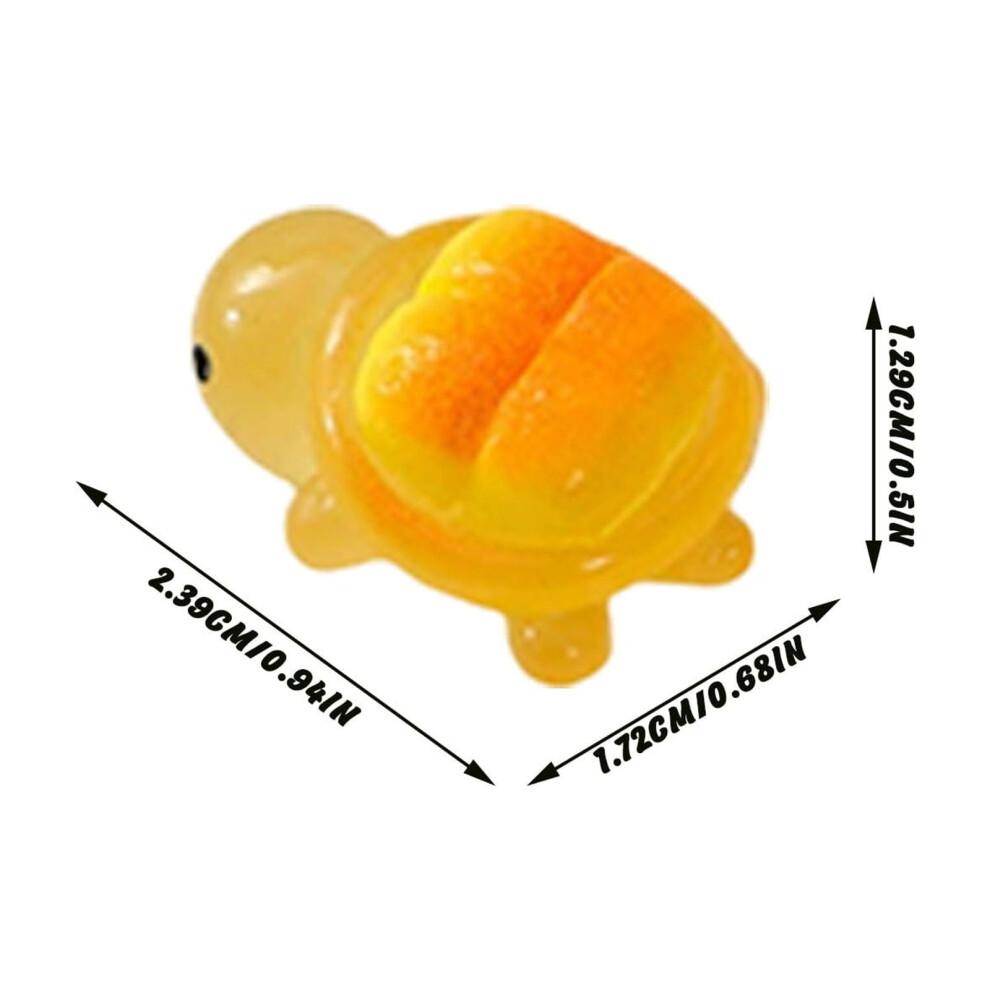 Animals Night Glow, 50PCS Miniature Things Figurines to Hide, Animals Figures for DIY Garden Decoration, Bread Shaped Turtle, Random Colors