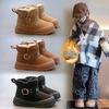 Boys' Fleece-lined Thickened Snow Boots, New Winter Model, Non-slip Soft-soled Cotton Boots, Warm Short Boots for Girls, Small, Medium, and Large