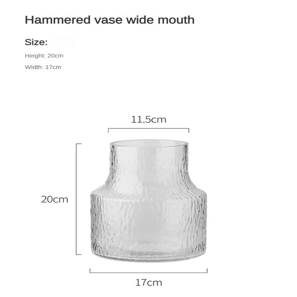 Binaural Vase Safe Glass Home Decoration For Photography Decoration Flower Vase Clear Vertical Strip Vase Glass Vase Simple