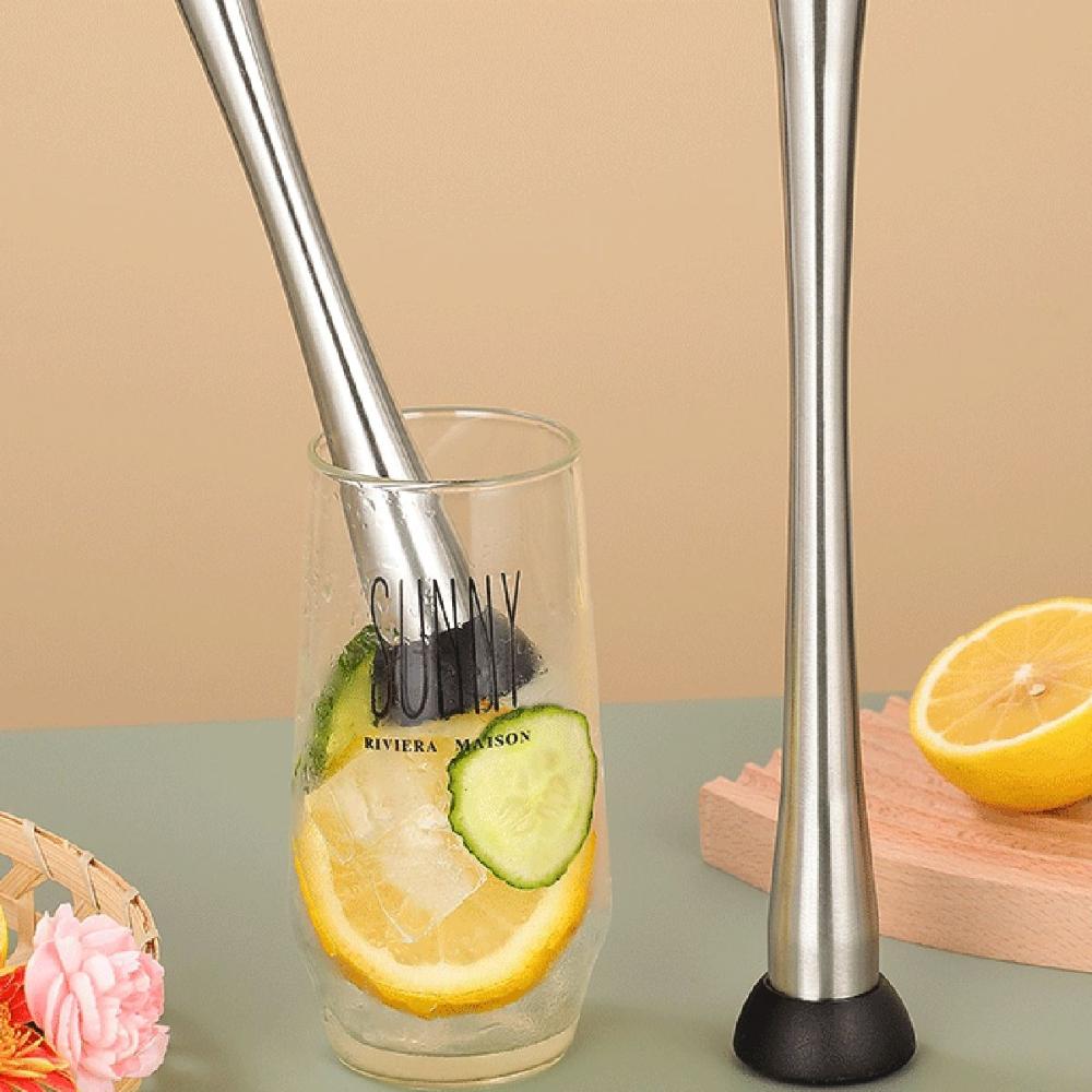 Kitchen Bar Stainless Steel DIY Mixer Tool Masher Ice Crusher Cocktail Muddler Juice Stirrer