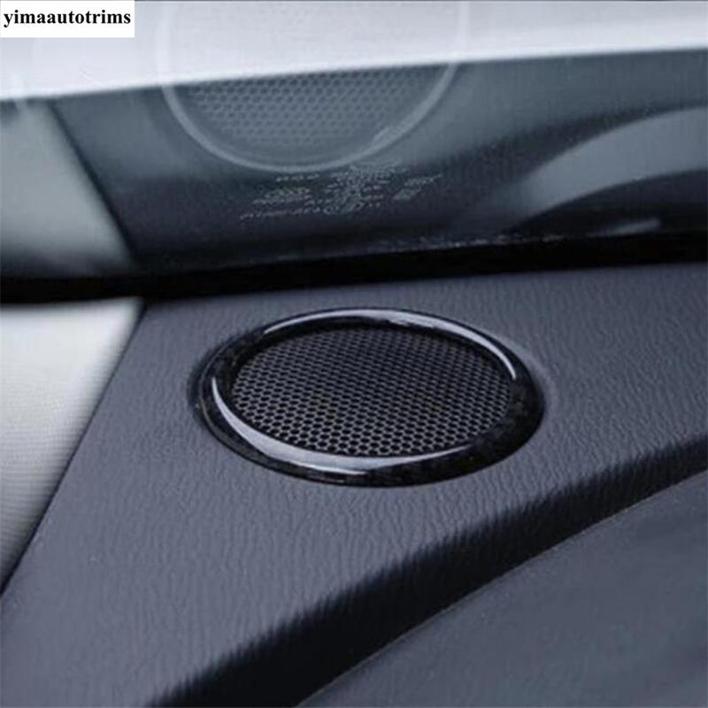 Dashboard Speaker Air AC Outlet Vent Ring Frame Cover Trim For Mazda 2 Demio & CX-3 2015 - 2025 Matte / Carbon Fiber Accessories